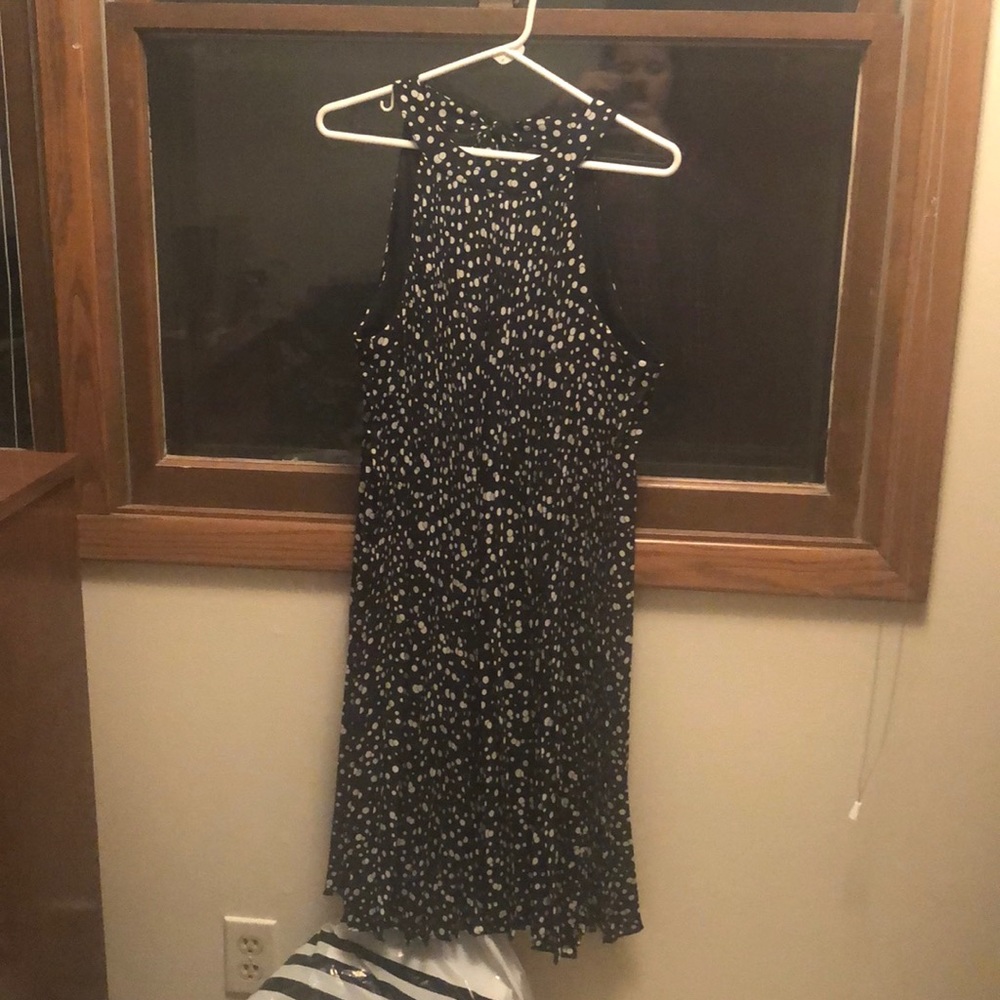 Black and white polka dot dress